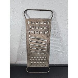 Vintage Kitchen  Grater Flat Metal Shabby Kitchen Rustic